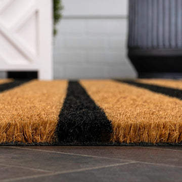 Hadley Modern Classic Ticking Stripe Coir Area Rug